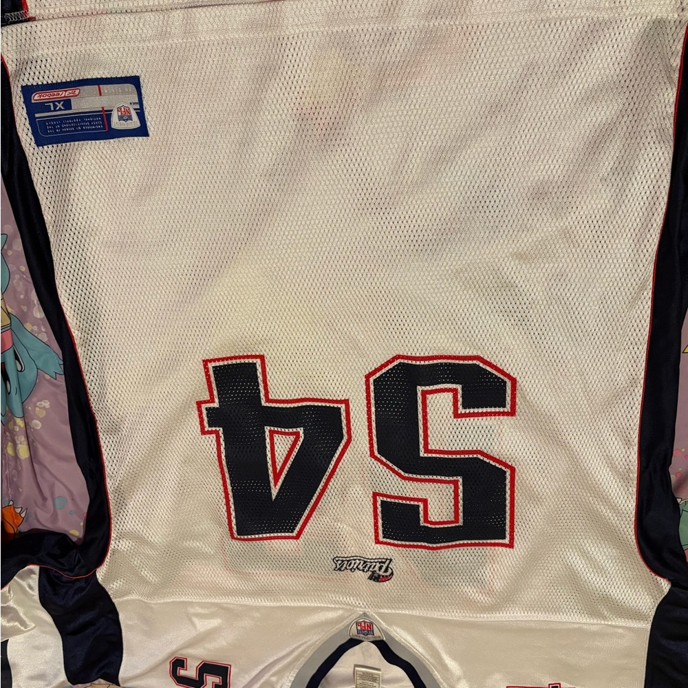 Reebok White and Blue Mesh Jersey